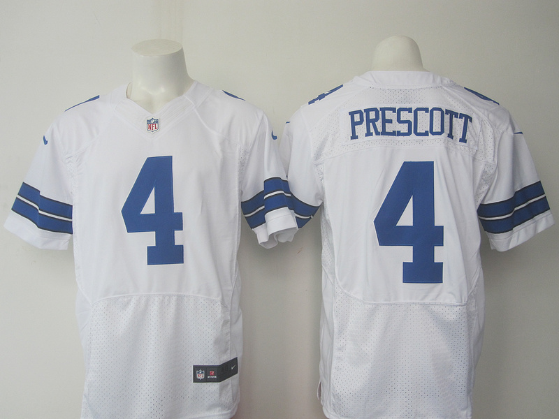 Dallas cowboys 4 Prescott White 2016 Nike Elite Jersey